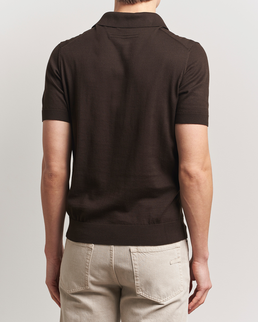 Homme | Pulls Et Tricots | Zegna | Premium Cotton Knitted Polo Brown