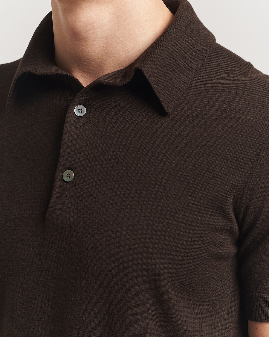 Homme | Pulls Et Tricots | Zegna | Premium Cotton Knitted Polo Brown