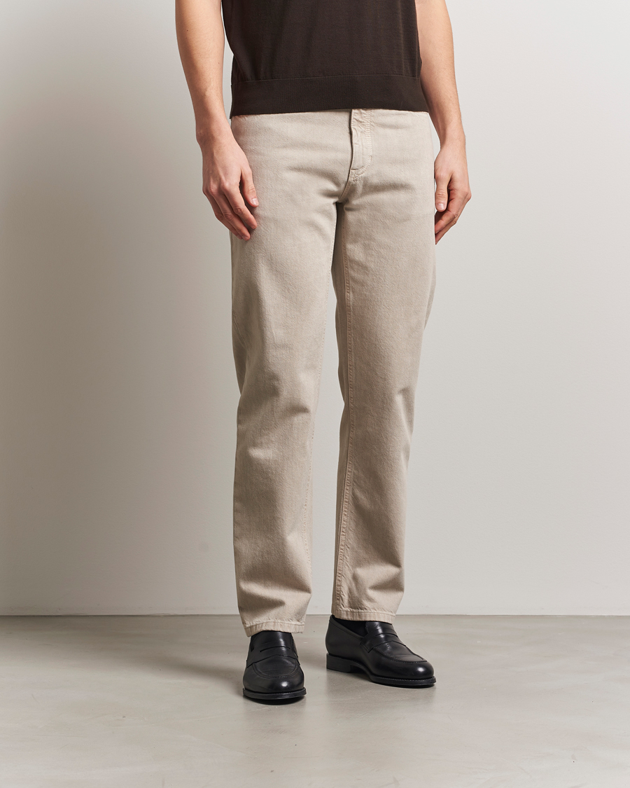 Homme | Pantalons | Zegna | 5-Pocket Marbled Denim Pants Beige