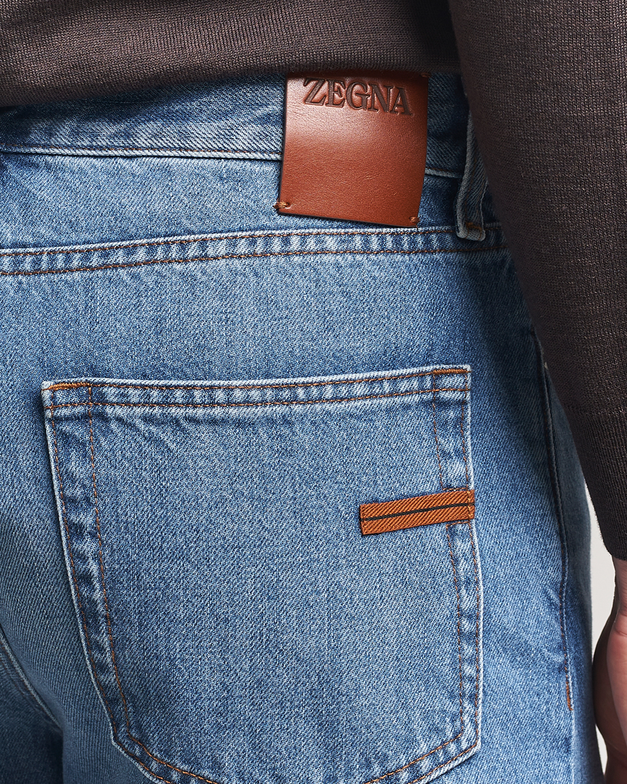 Homme | Pantalons | Zegna | 5-Pocket Denim Jeans Medium Blue Wash