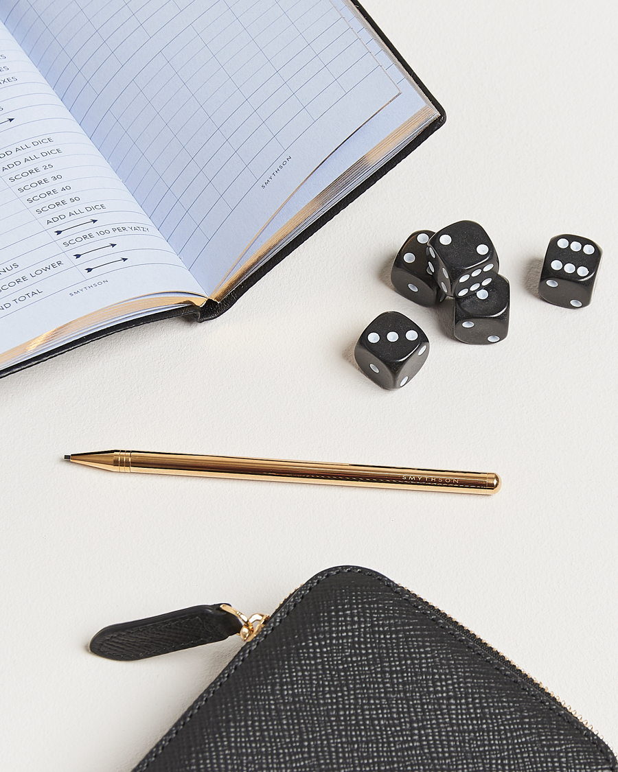 Homme | Jeux | Smythson | Panama Yatzy Set Black