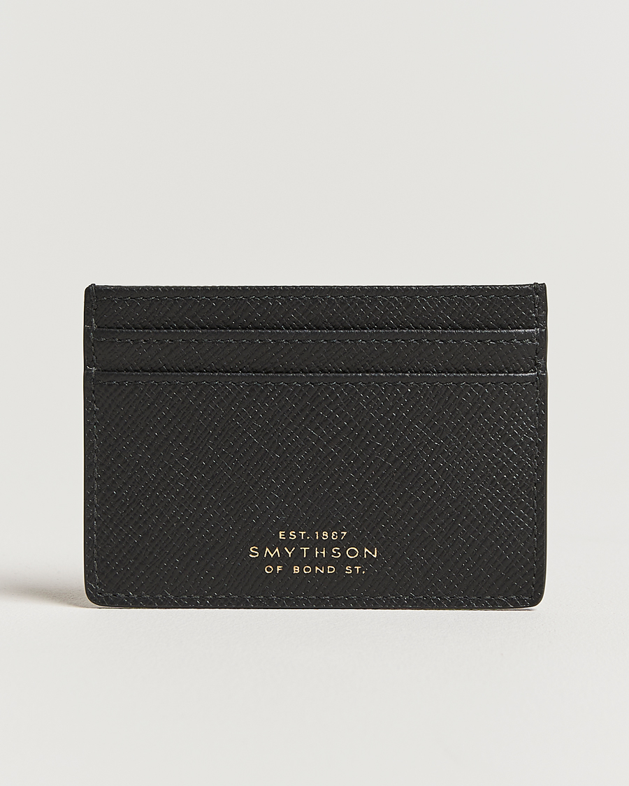 Homme | Portefeuilles | Smythson | Panama Flat Cardholder Black