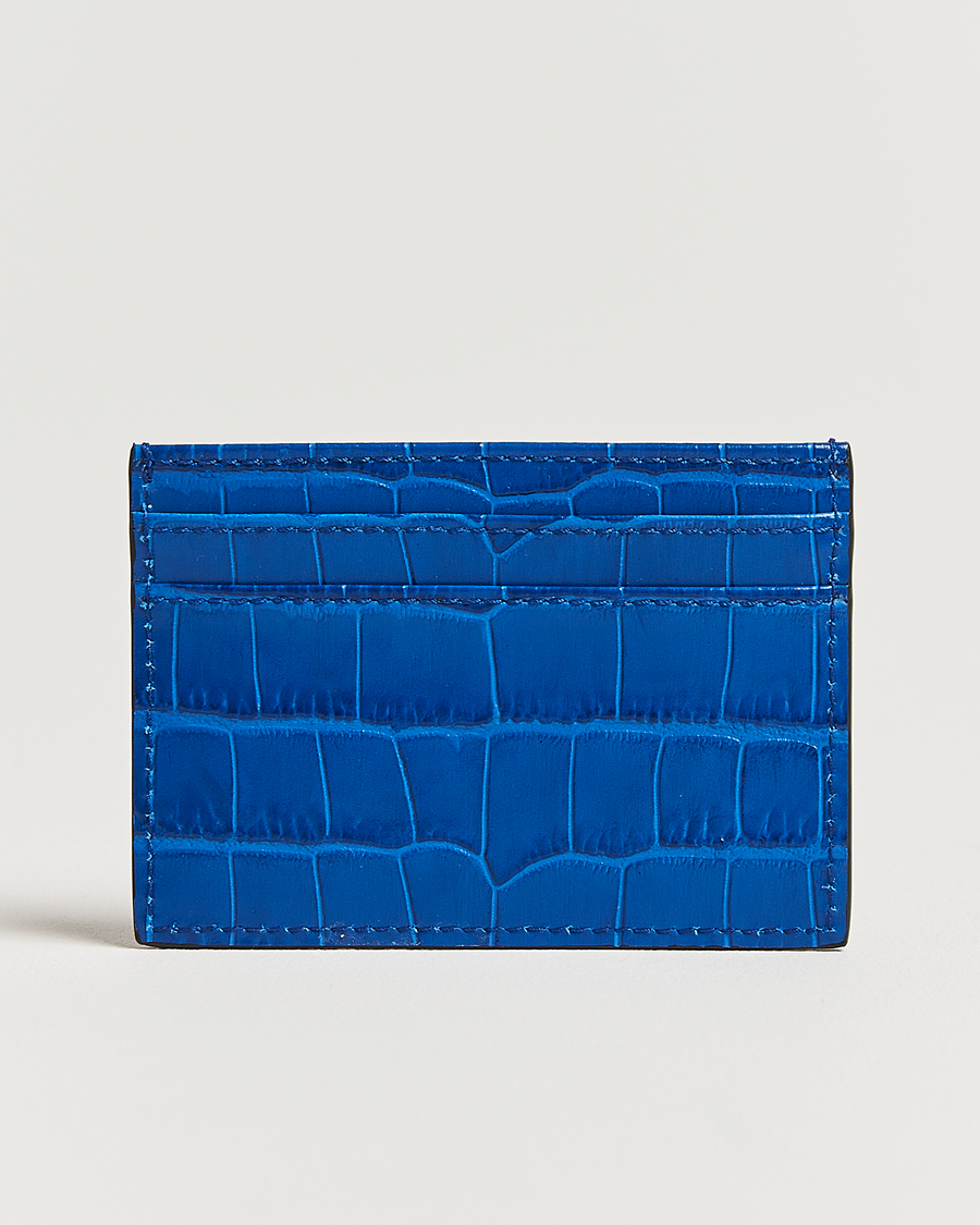 Homme | Smythson Mara Flat Cardholder Cerulean | Smythson | Mara Flat Cardholder Cerulean
