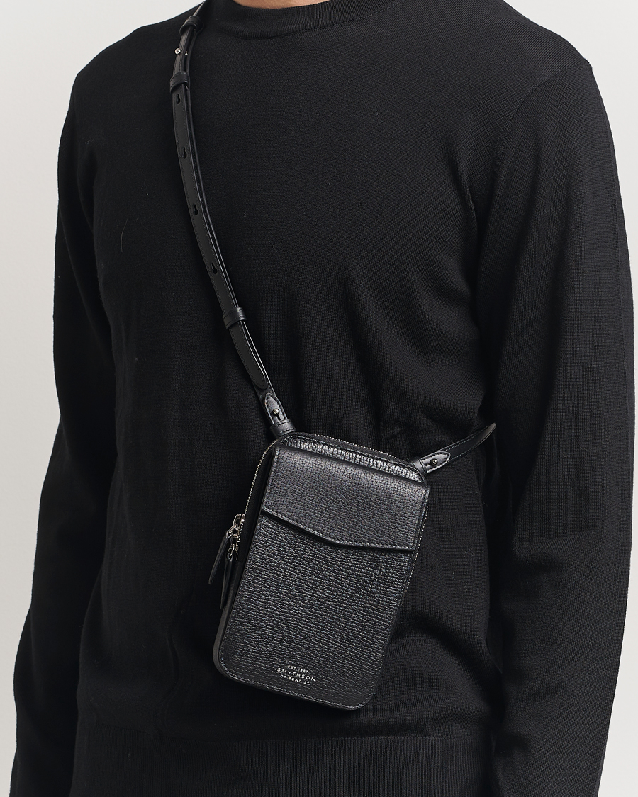 Homme | Sacs | Smythson | Ludlow Crossbody Pouch Black
