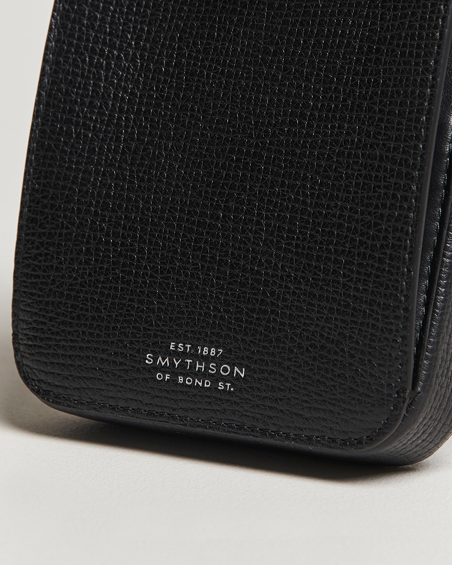 Homme | Smythson Ludlow Crossbody Pouch Black | Smythson | Ludlow Crossbody Pouch Black