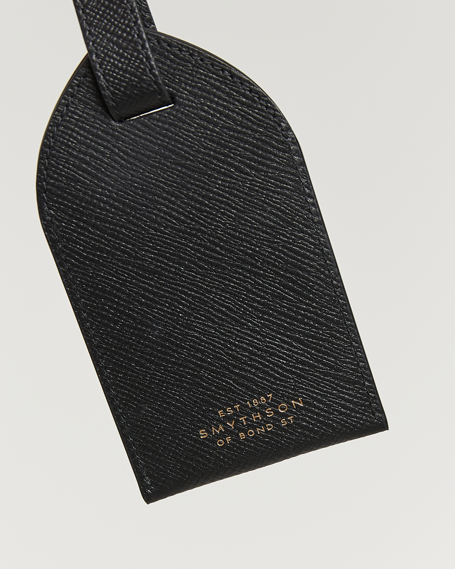 Homme | Pour La Maison | Smythson | Panama Luggage Tag Black
