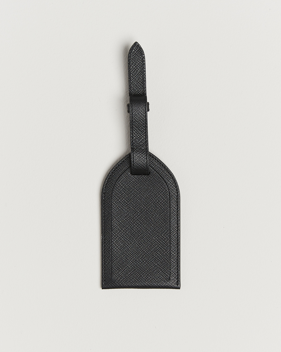 Homme | Pour La Maison | Smythson | Panama Luggage Tag Black