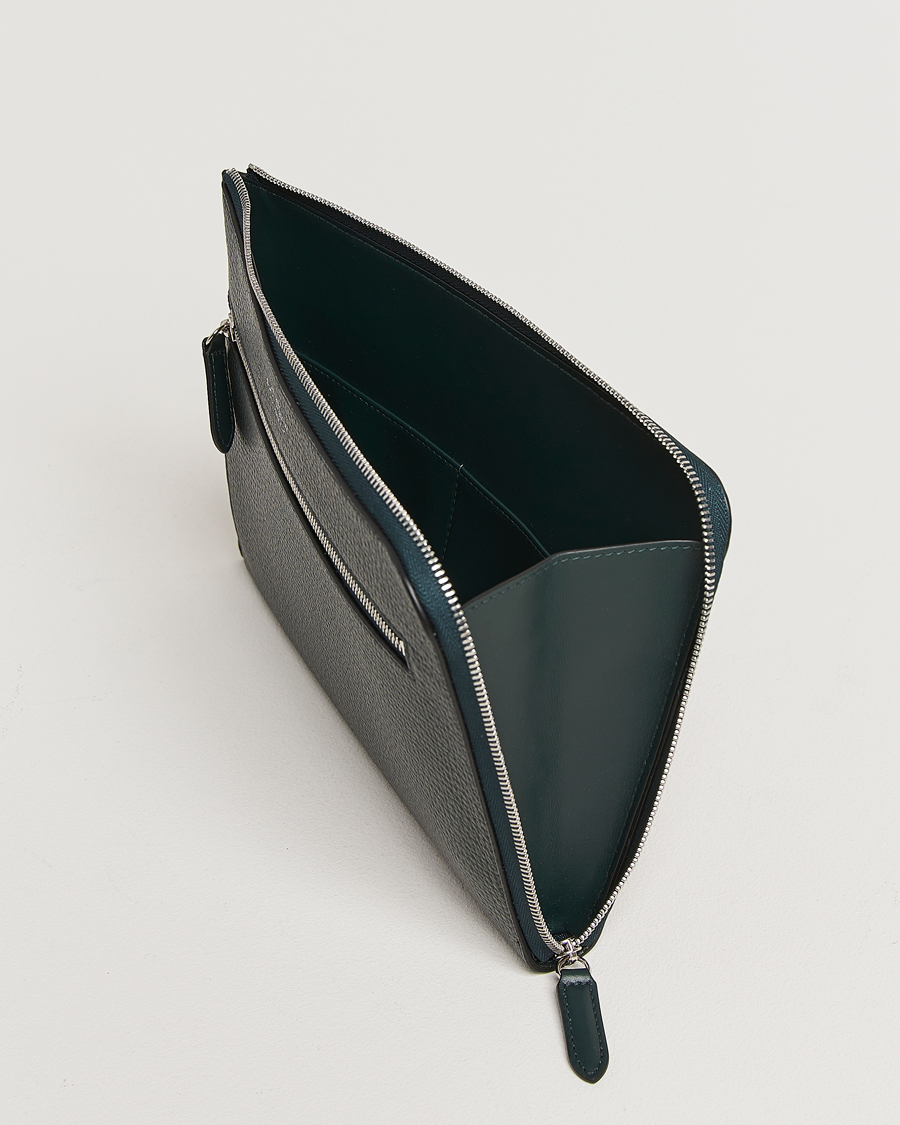 Homme | Smythson Ludlow Flat Organiser Pouch Bottle Green | Smythson | Ludlow Flat Organiser Pouch Bottle Green