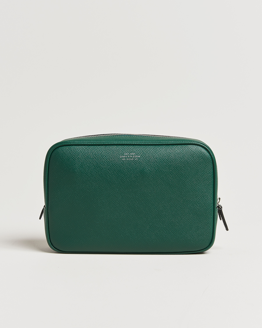 Homme | Smythson Panama Organiser Tech Pouch Forest Green | Smythson | Panama Organiser Tech Pouch Forest Green