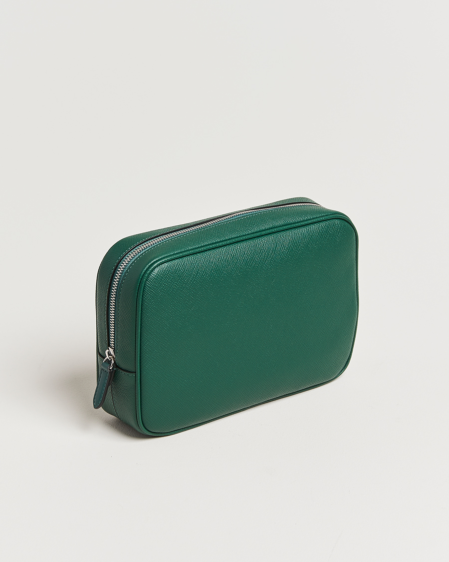 Homme | Smythson Panama Organiser Tech Pouch Forest Green | Smythson | Panama Organiser Tech Pouch Forest Green