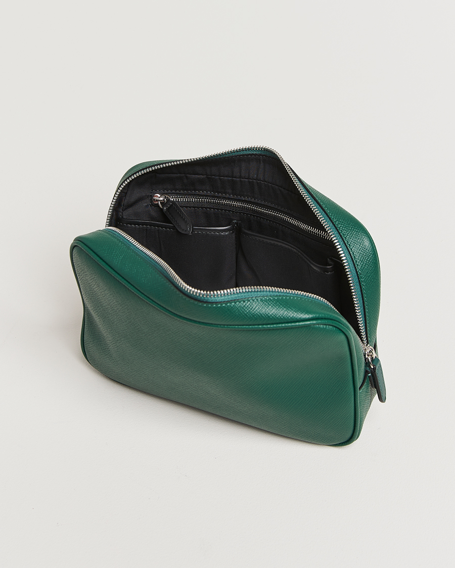 Homme | Smythson Panama Organiser Tech Pouch Forest Green | Smythson | Panama Organiser Tech Pouch Forest Green