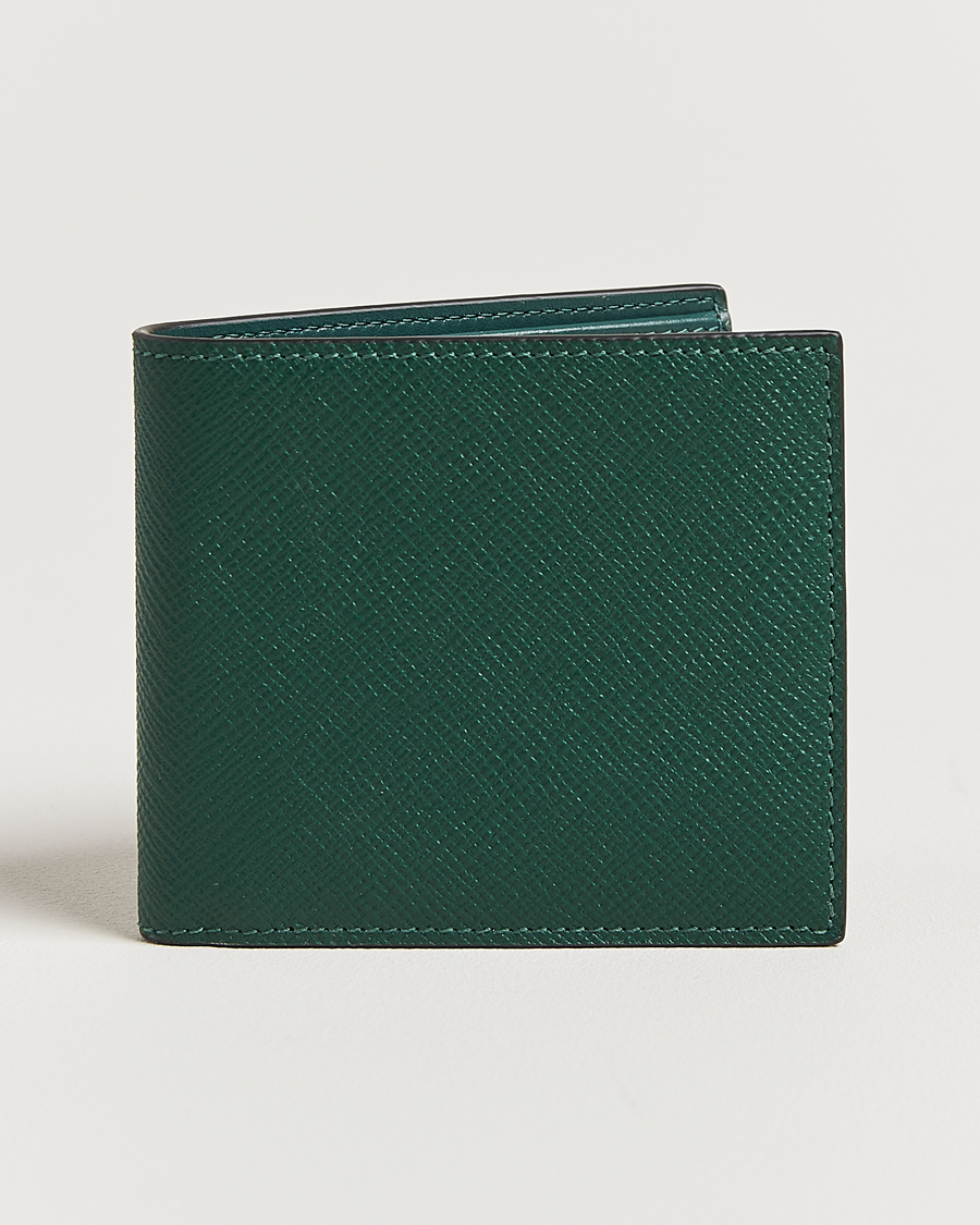 Homme | Smythson Panama 6 Card Leather Wallet Forest Green | Smythson | Panama 6 Card Leather Wallet Forest Green