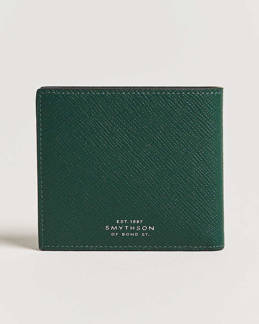 Homme | Smythson Panama 6 Card Leather Wallet Forest Green | Smythson | Panama 6 Card Leather Wallet Forest Green