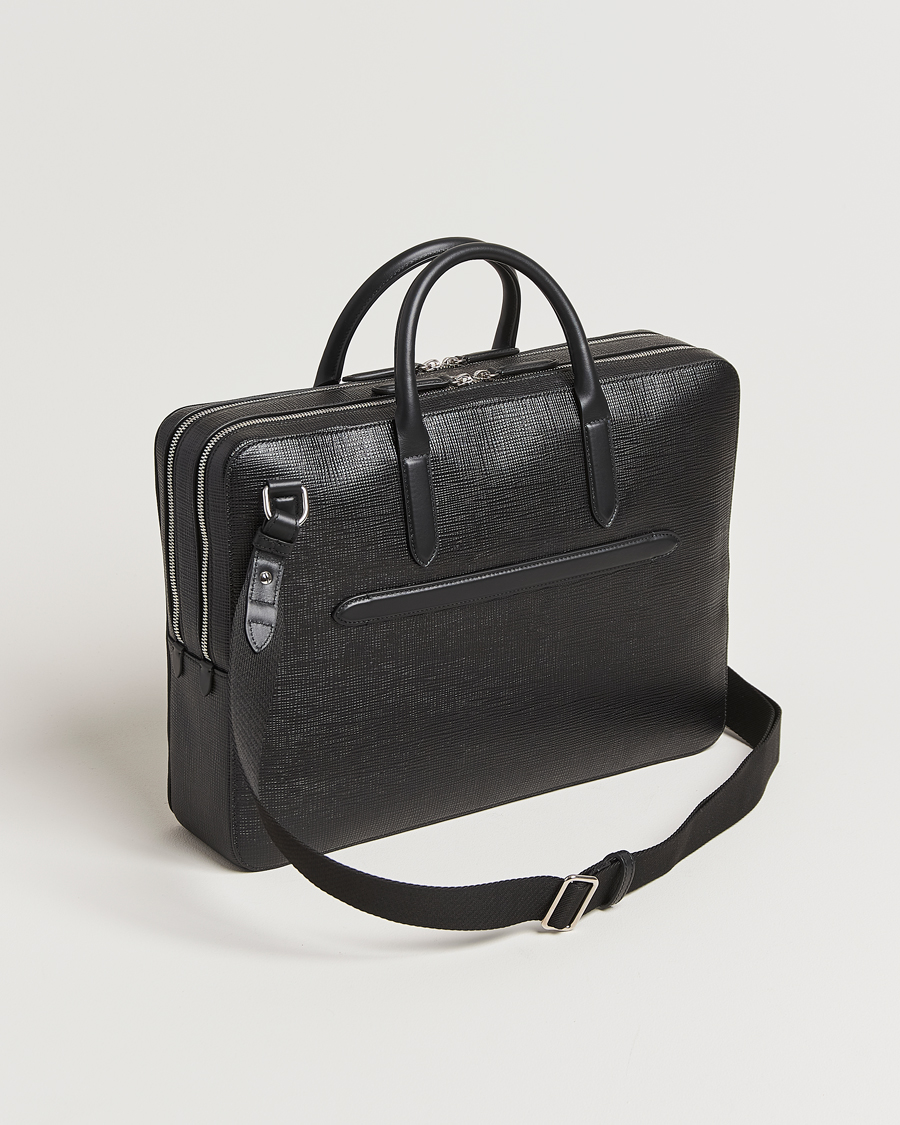 Homme | Sacs | Smythson | Panama Large Lightweight Briefcase Black