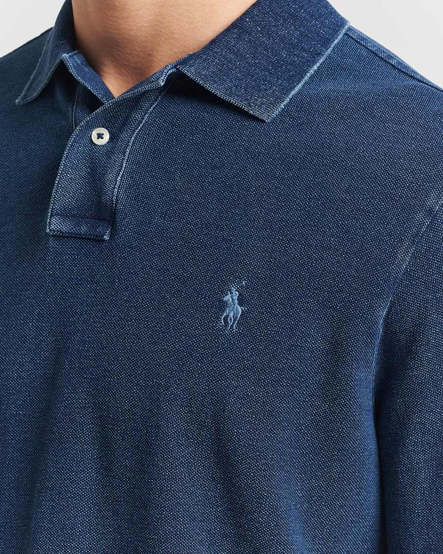 Homme | Pulls Et Tricots | Polo Ralph Lauren | Custom Slim Fit Long Sleeve Polo Shirt Dark Indigo