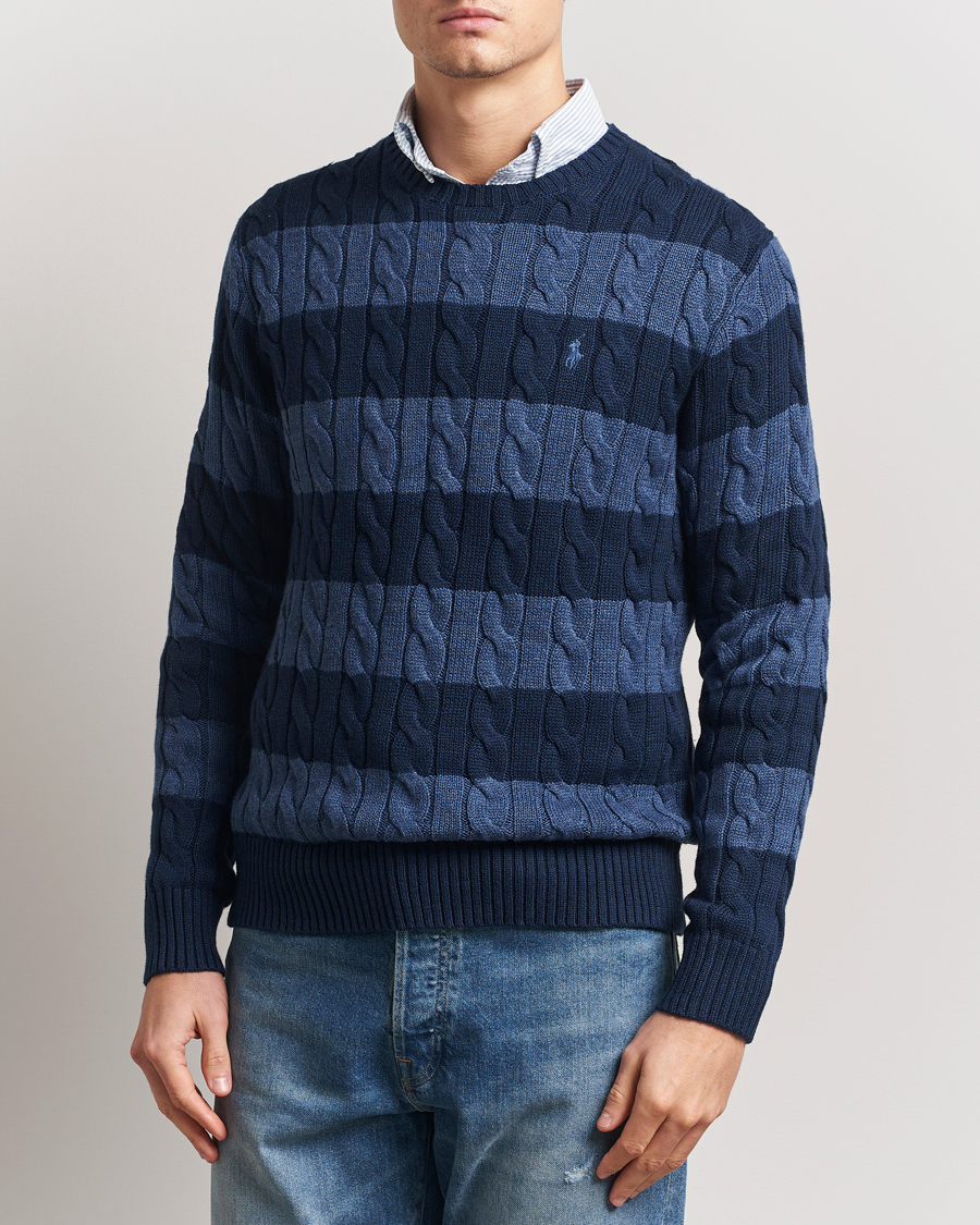 Homme | Pulls Et Tricots | Polo Ralph Lauren | Striped Cotton Sweater Navy Combo