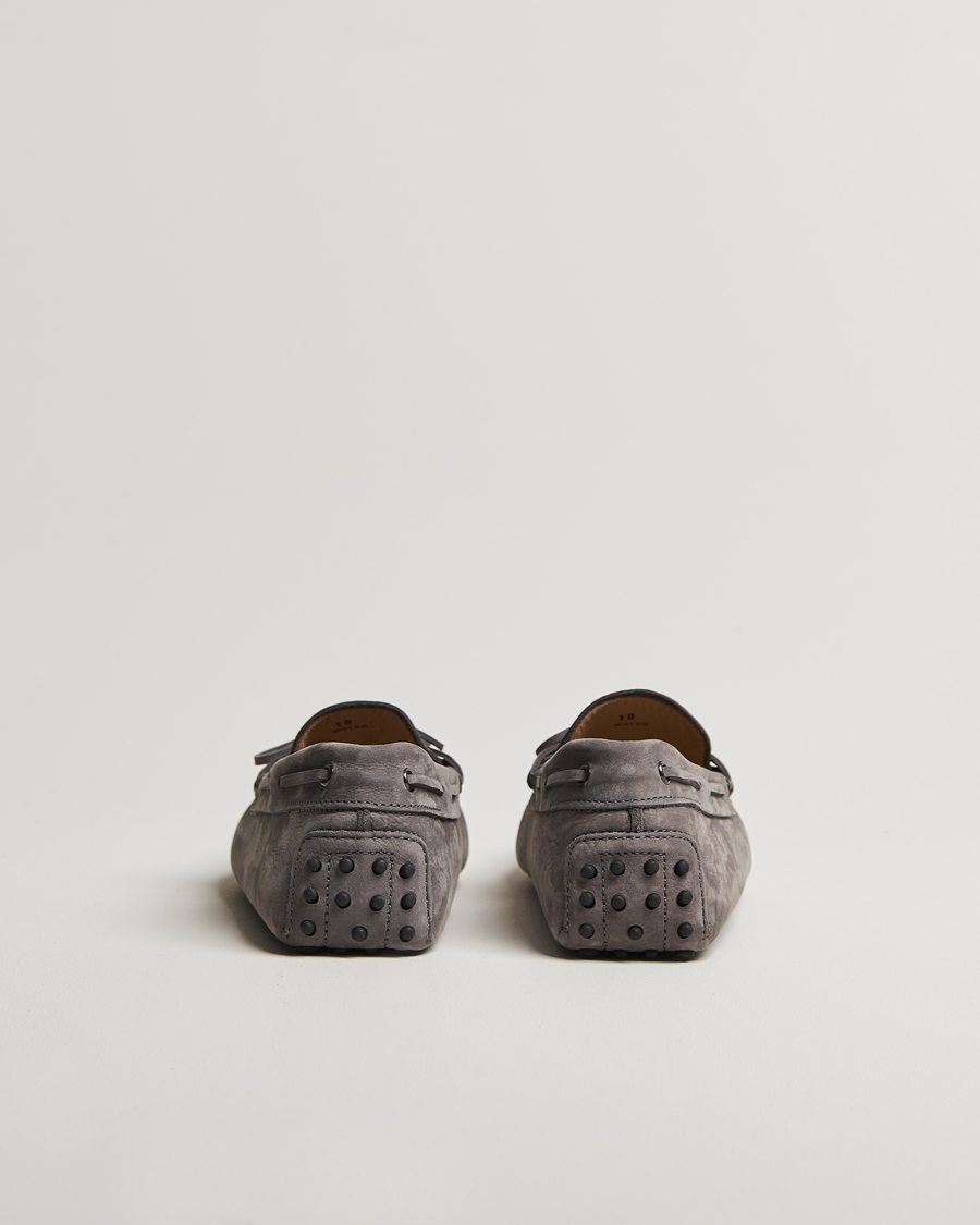Homme | Tod's Lacetto Gommino Carshoe Dark Grey Nubuck | Tod's | Lacetto Gommino Carshoe Dark Grey Nubuck