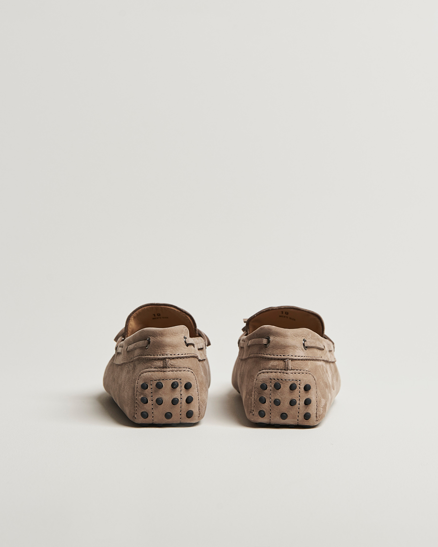 Homme | Tod's Lacetto Gommino Carshoe Taupe Nubuck | Tod's | Lacetto Gommino Carshoe Taupe Nubuck