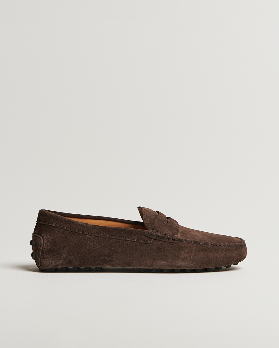 Homme | Tod's Gommino Carshoe Dark Brown Suede | Tod's | Gommino Carshoe Dark Brown Suede