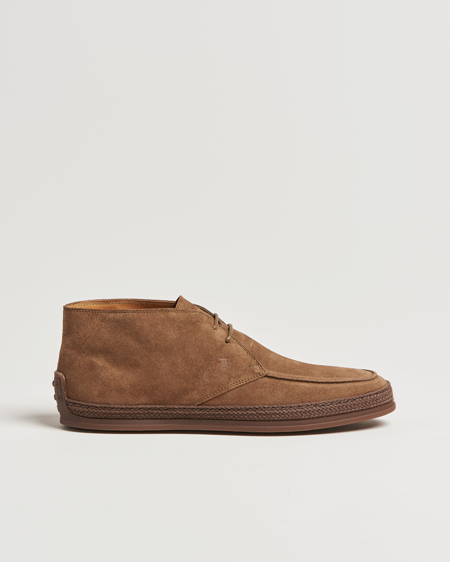 Homme | Tod's Raffia Chukka Boot Brown Suede | Tod's | Raffia Chukka Boot Brown Suede