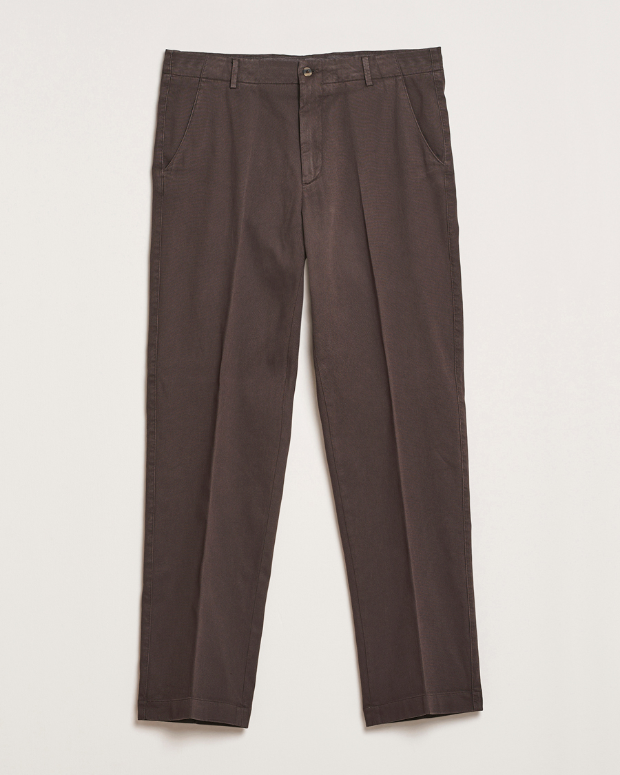 Homme | Pantalons | Boglioli | Regular Fit Cotton Chinos Brown