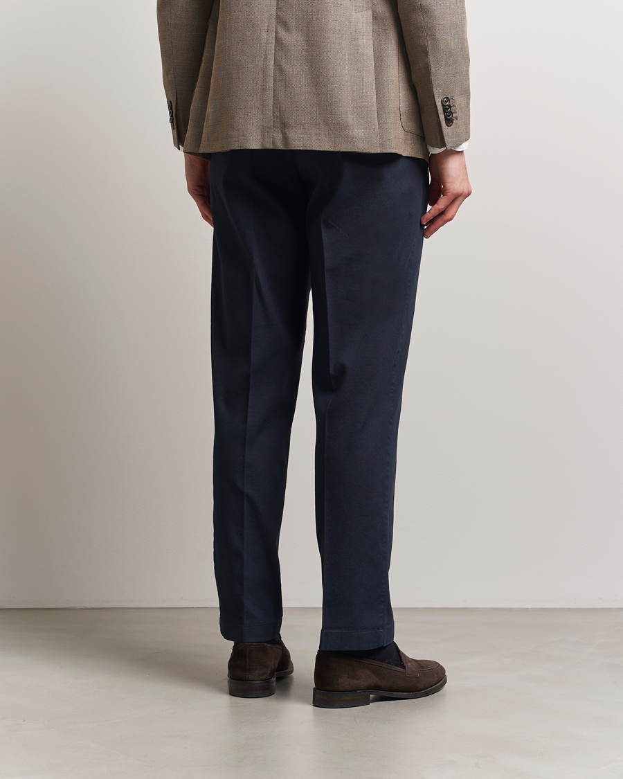 Homme | Pantalons | Boglioli | Regular Fit Cotton Chinos Navy