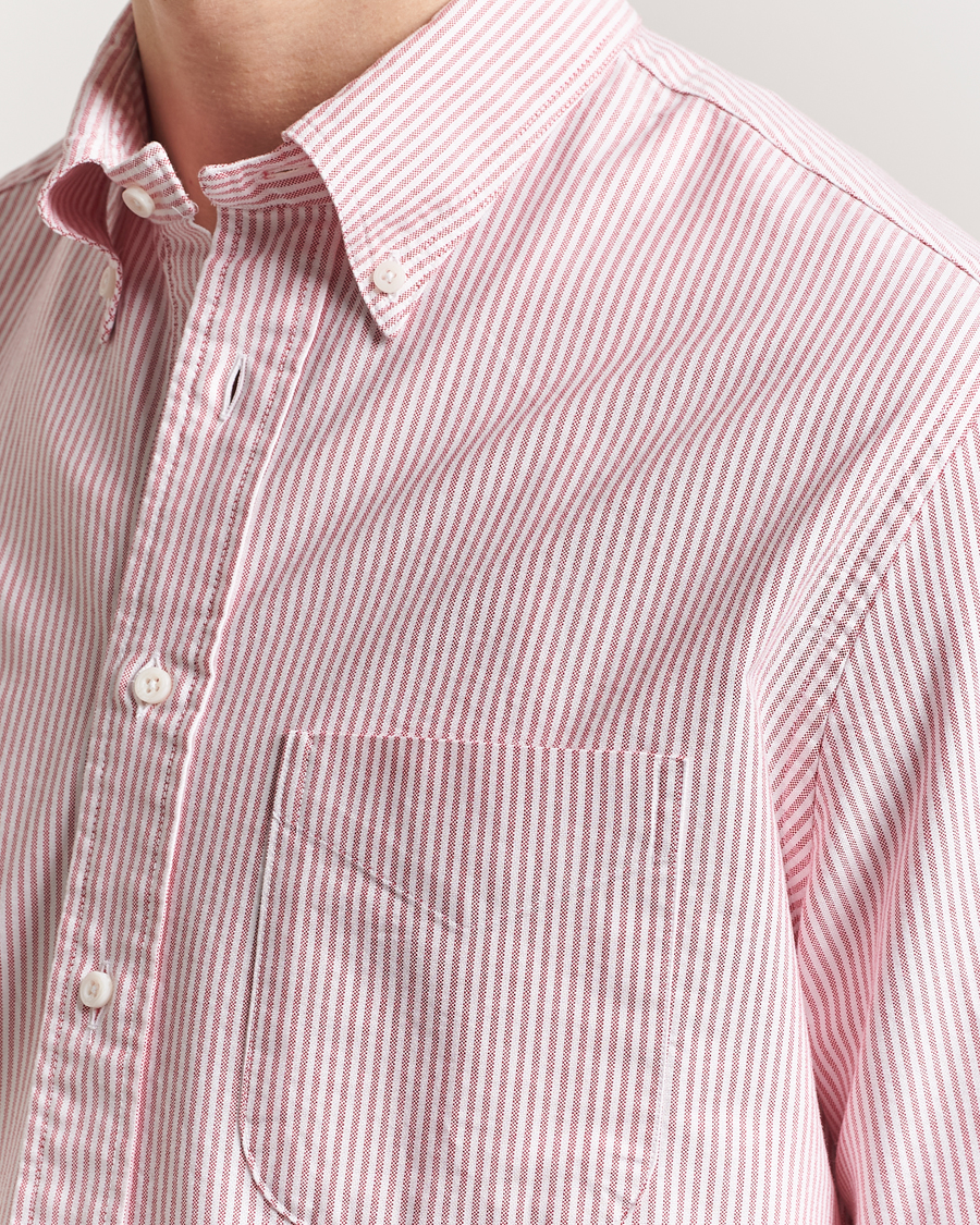 Homme | Chemises | Gitman Vintage | Button Down Striped Oxford Shirt Red