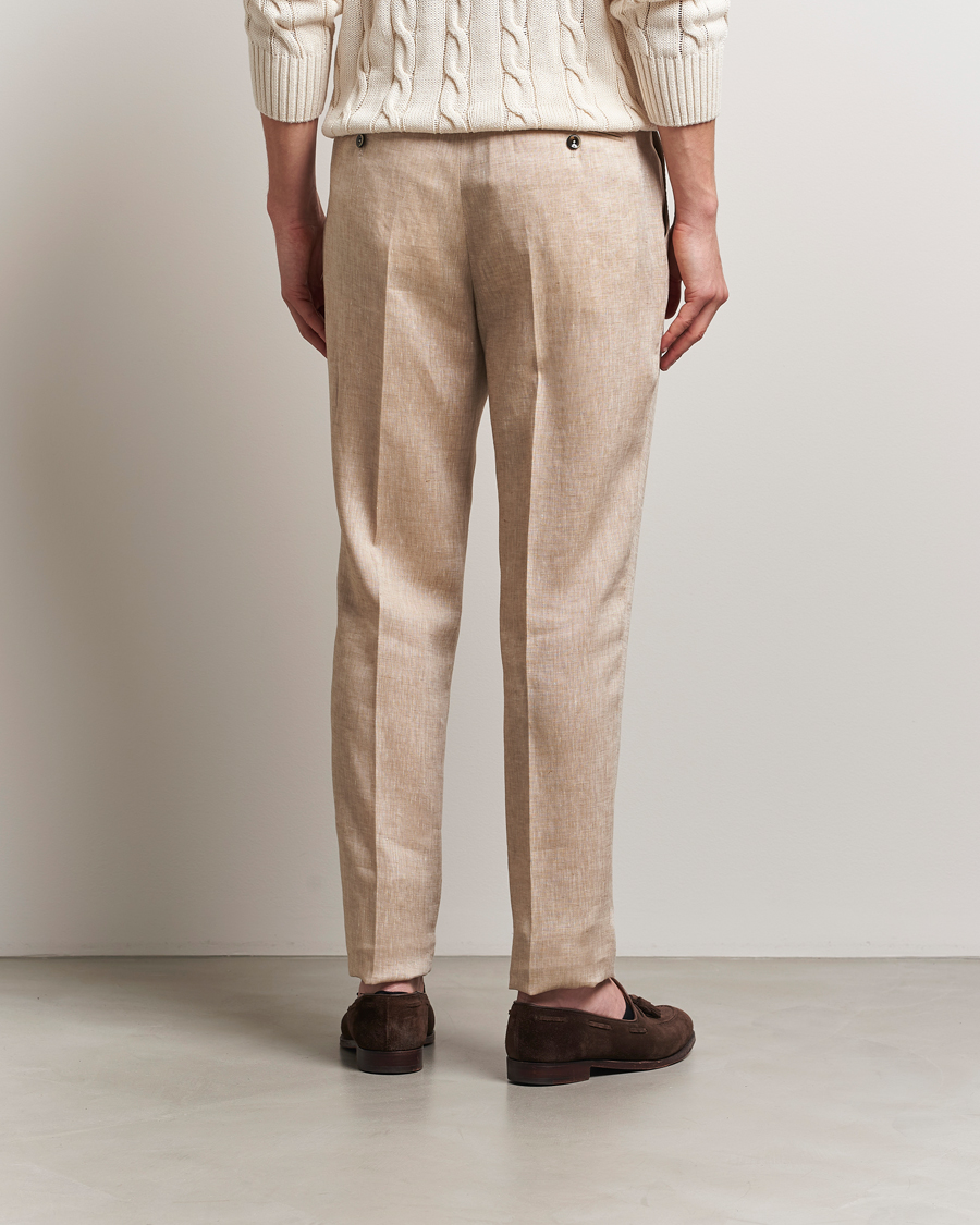 Homme | Pantalons | PT01 | Gentleman Fit Linen Trousers Light Beige