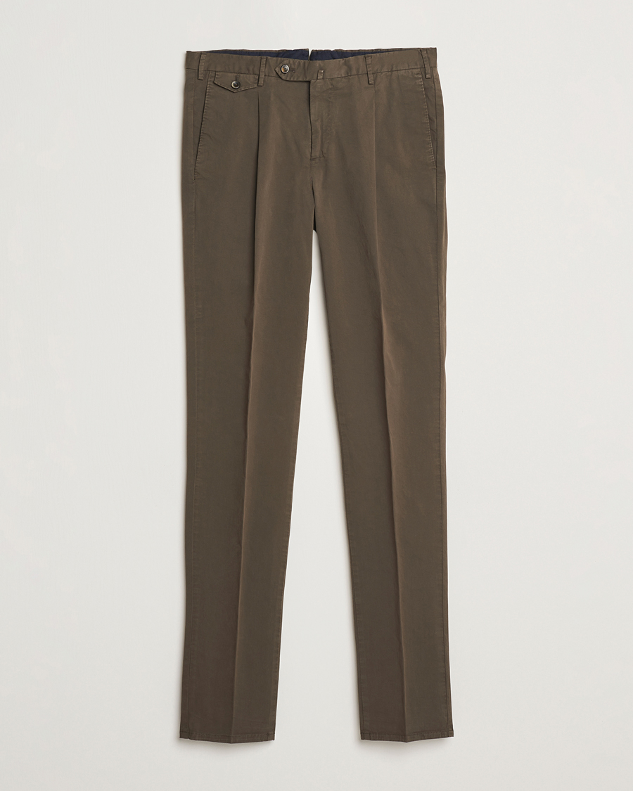 Homme | Pantalons | PT01 | Gentleman Fit Cotton/Stretch Trousers Brown