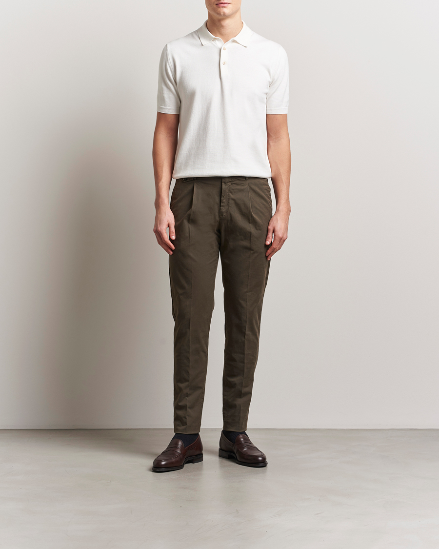 Homme | Pantalons | PT01 | Gentleman Fit Cotton/Stretch Trousers Brown