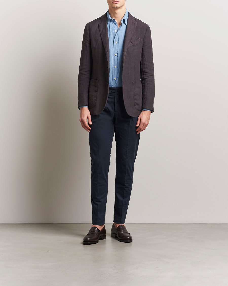 Homme | Pantalons | PT01 | Gentleman Fit Cotton/Stretch Trousers Navy