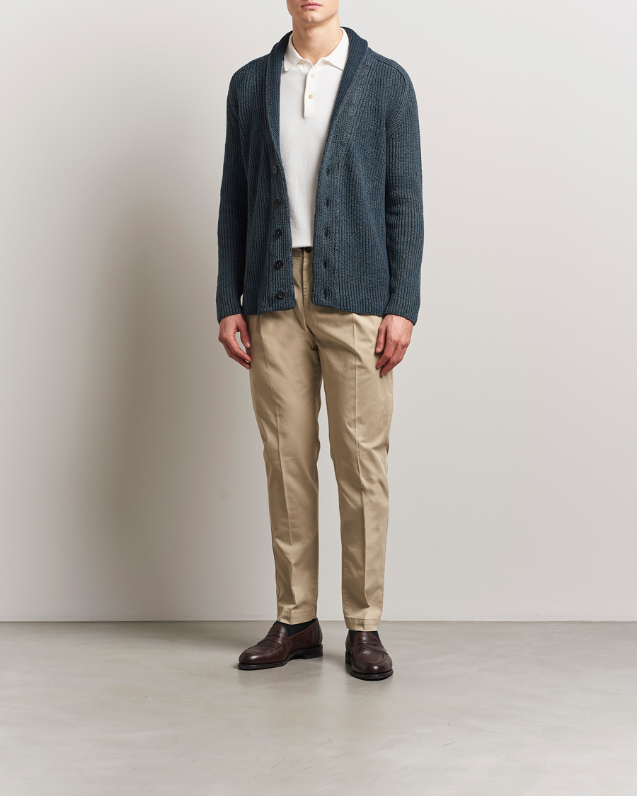 Homme | Pantalons | PT01 | Soft Cotton/Stretch Drawstring Pants Beige