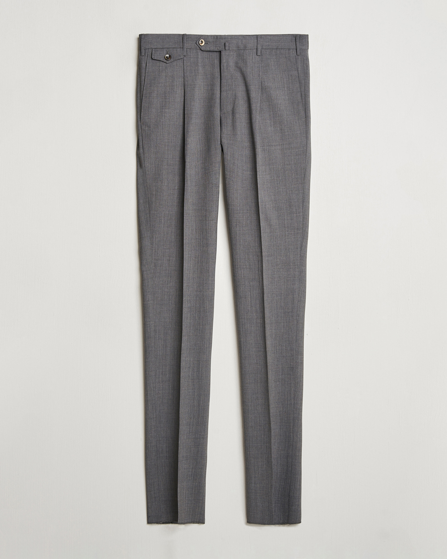 Homme | Pantalons | PT01 | Gentleman Fit Wool Stretch Trousers Medium Grey