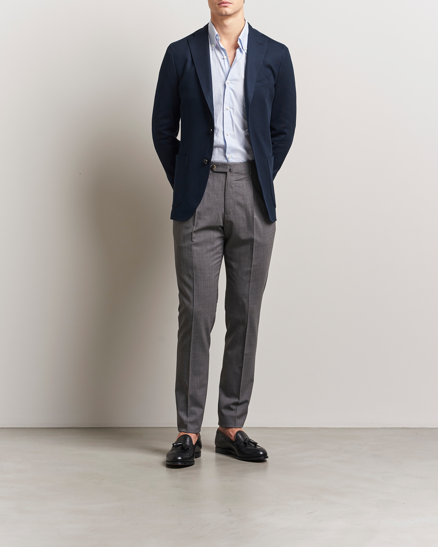 Homme | Pantalons | PT01 | Gentleman Fit Wool Stretch Trousers Medium Grey