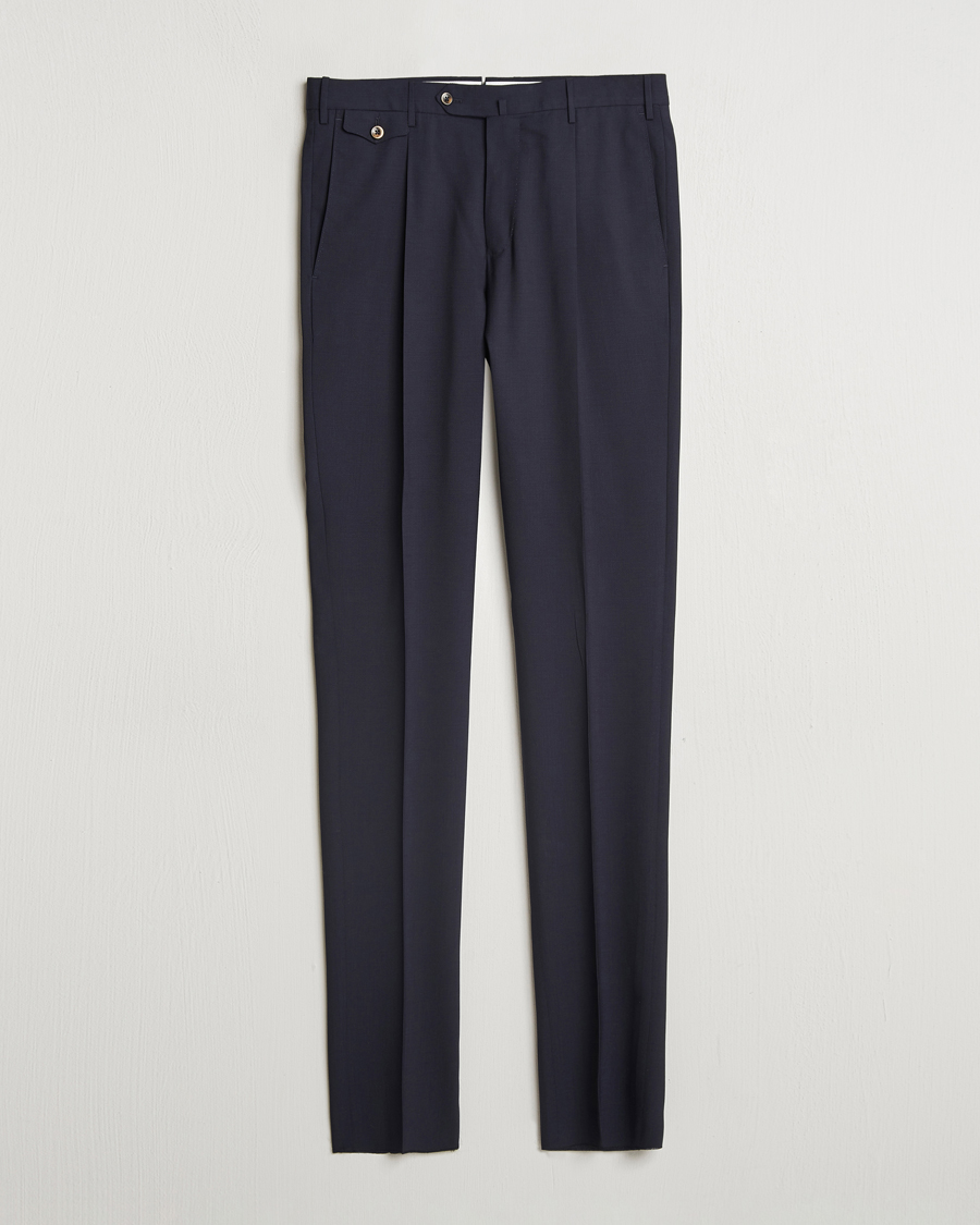 Homme | Pantalons | PT01 | Gentleman Fit Wool Stretch Trousers Navy