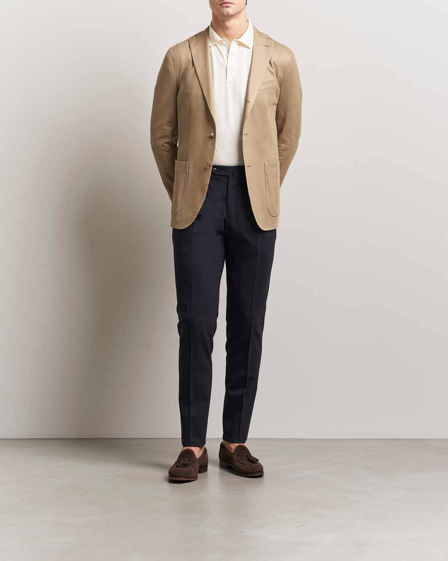 Homme | Pantalons | PT01 | Gentleman Fit Wool Stretch Trousers Navy