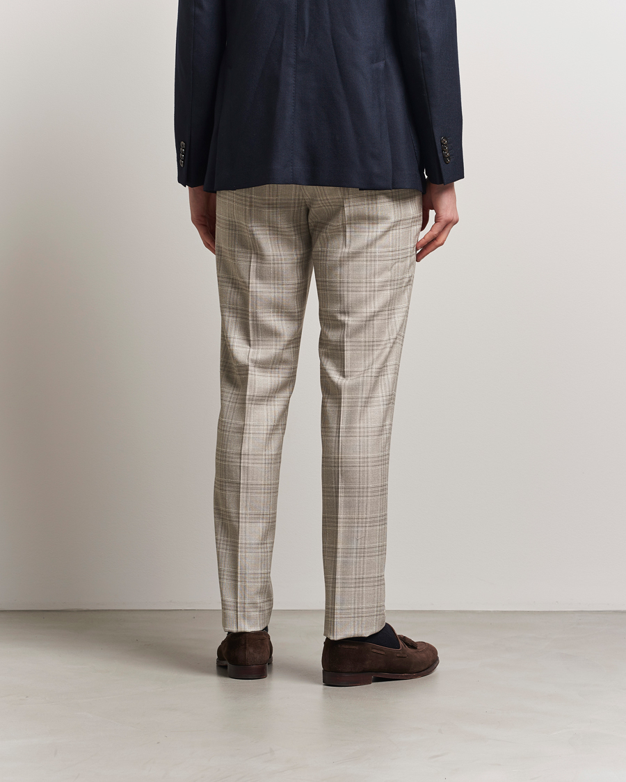 Homme | Pantalons | PT01 | Gentleman Fit Check Wool Trousers Beige