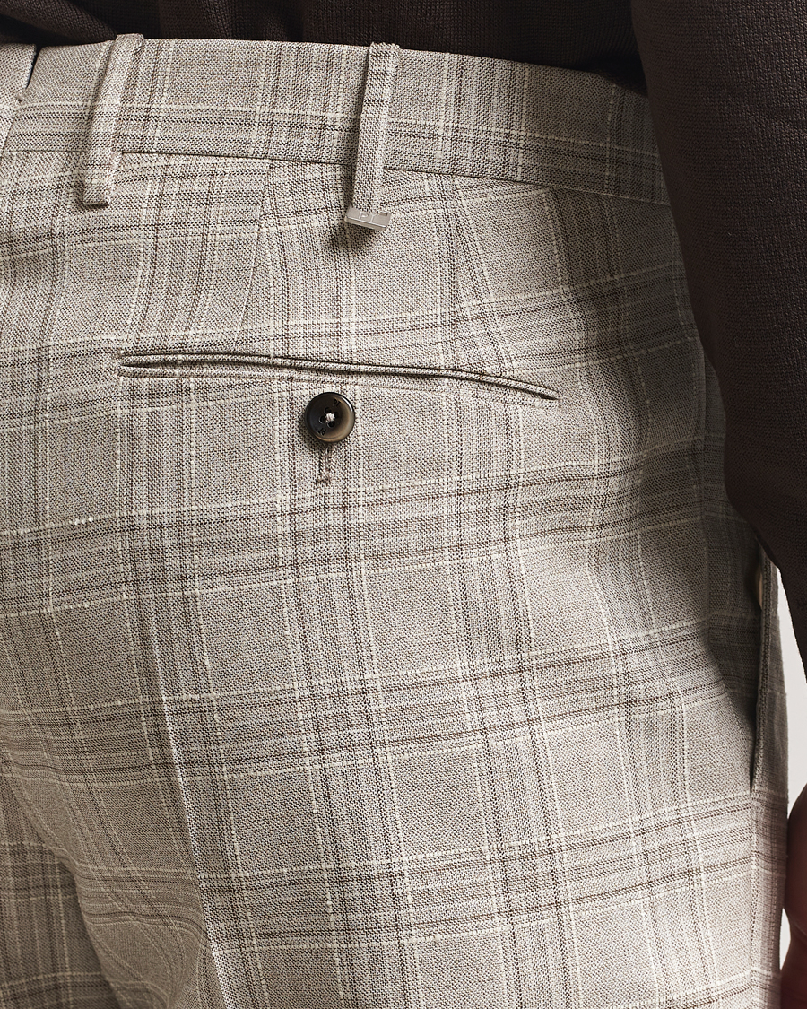 Homme | Pantalons | PT01 | Gentleman Fit Check Wool Trousers Beige