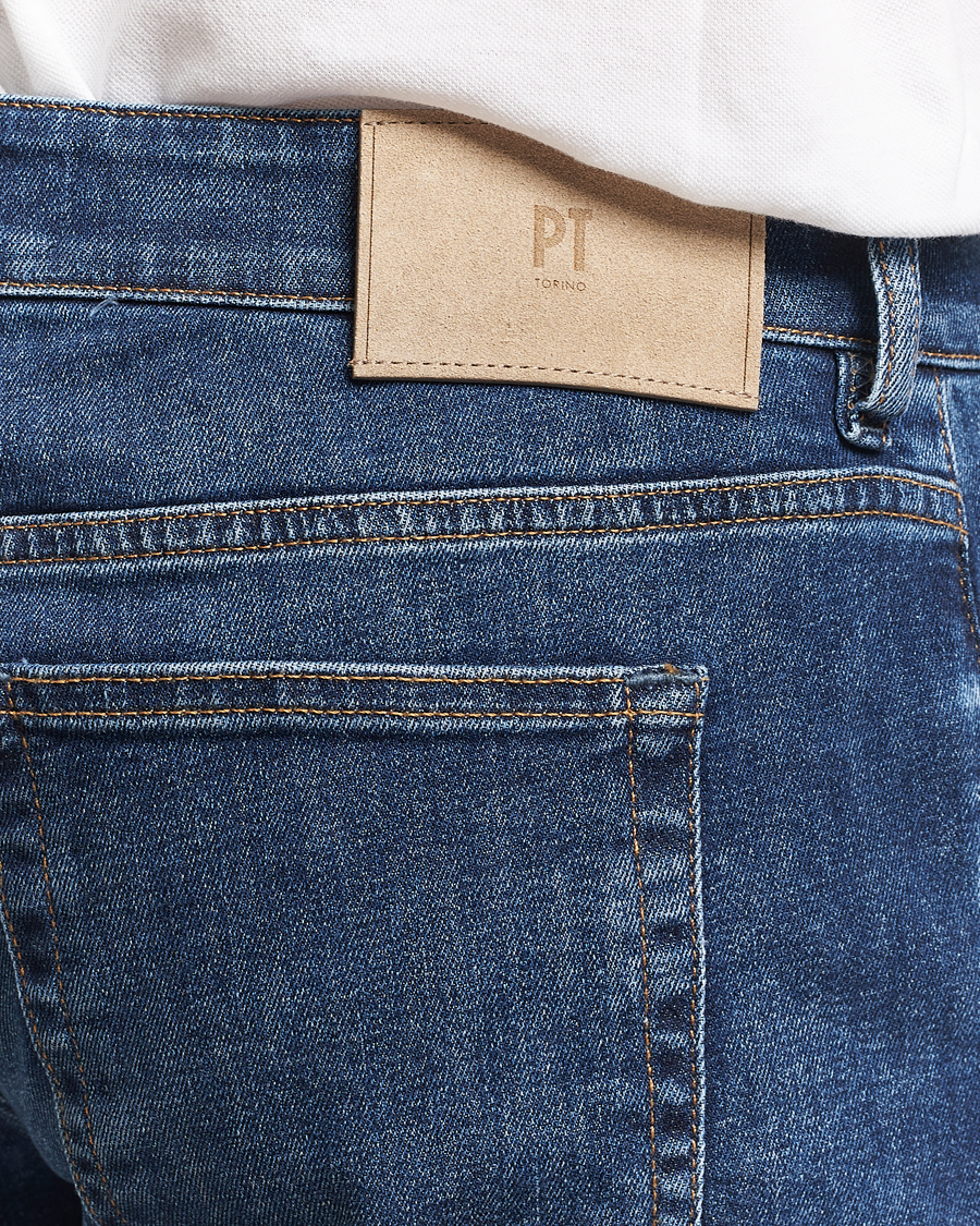 Homme | Jeans | PT01 | Slim Fit Stretch Jeans Dark Blue Wash
