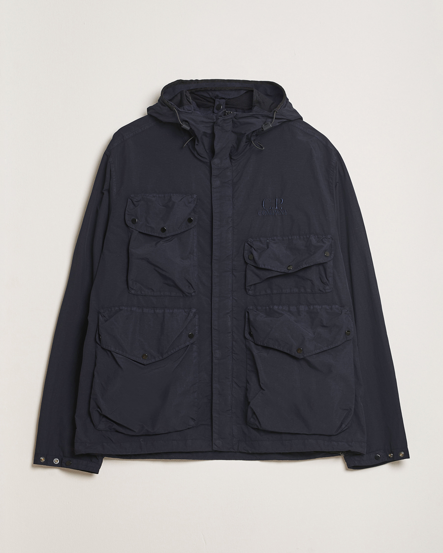 Homme | Manteaux Et Vestes | C.P. Company | Flatt Nylon Hooded Jacket Navy