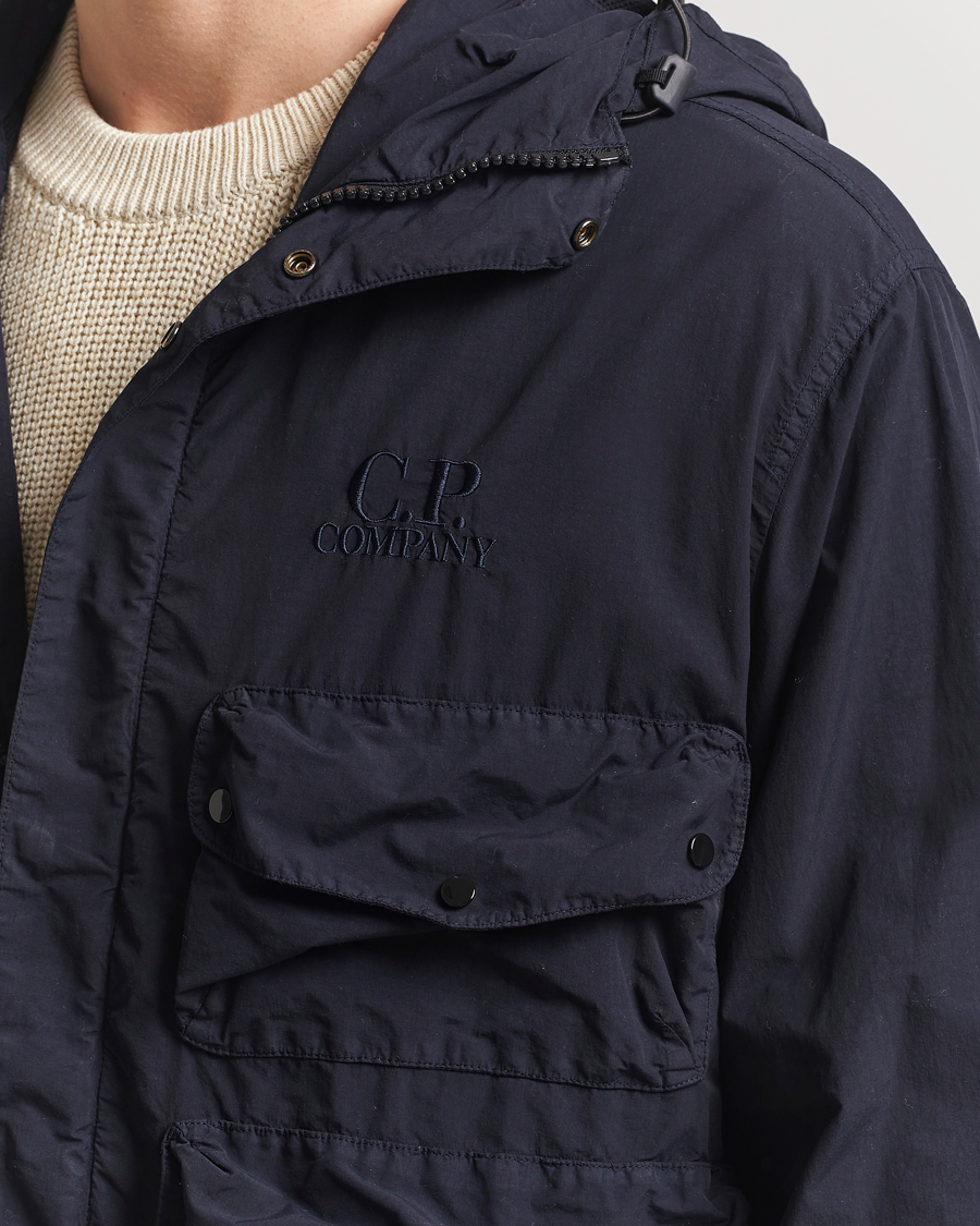 Homme | Manteaux Et Vestes | C.P. Company | Flatt Nylon Hooded Jacket Navy