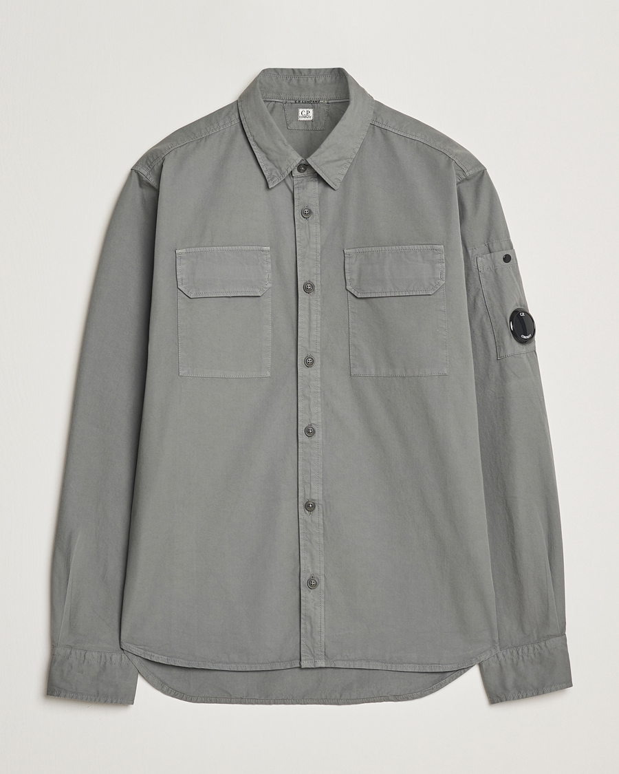 Homme | Chemises | C.P. Company | Organic Gabardine Pocket Shirt Grey