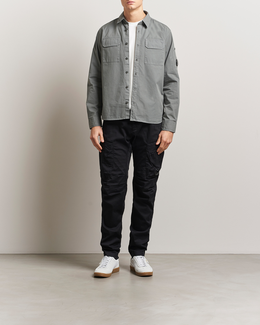 Homme | Chemises | C.P. Company | Organic Gabardine Pocket Shirt Grey