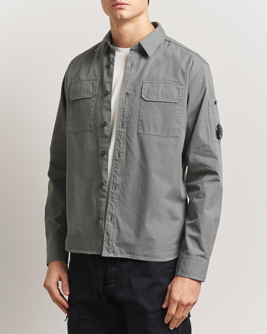 Homme | Chemises | C.P. Company | Organic Gabardine Pocket Shirt Grey