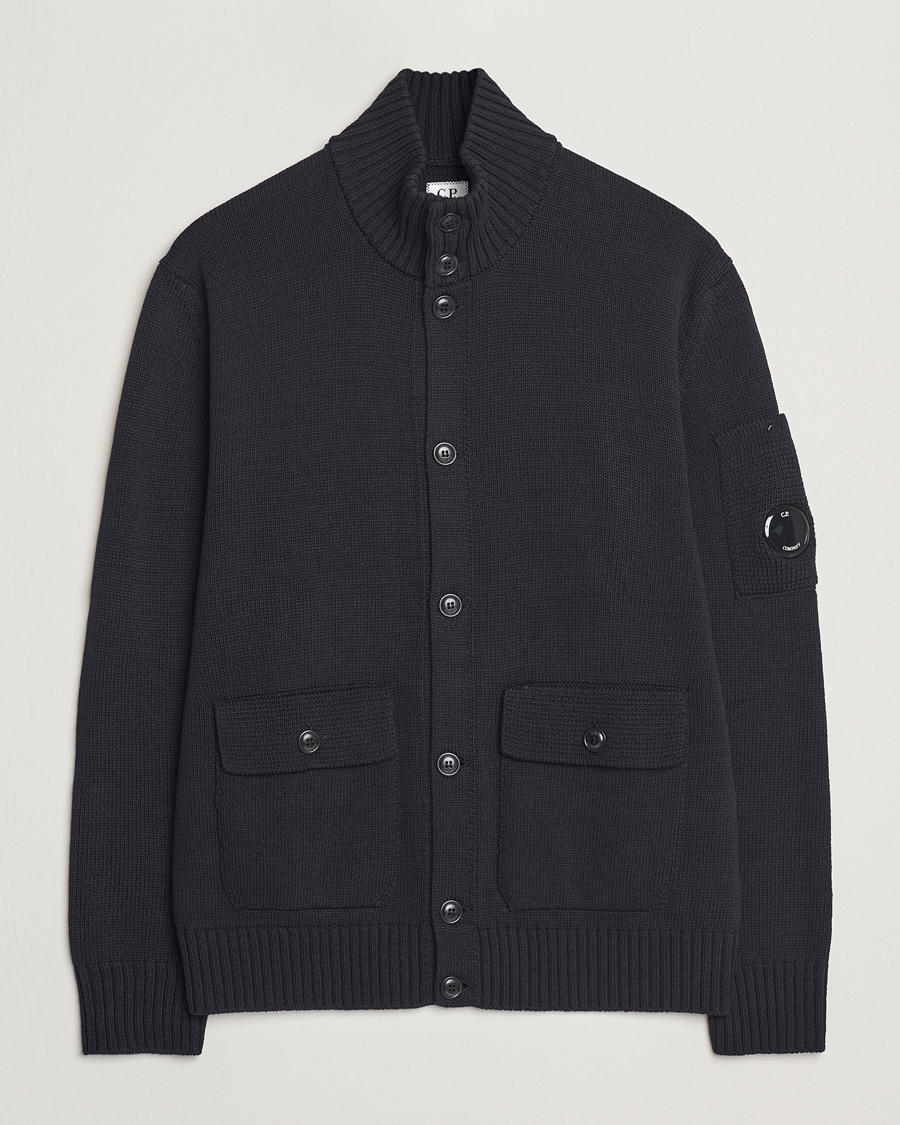 Homme | Pulls Et Tricots | C.P. Company | Knitted Compact Cotton Cardigan Navy