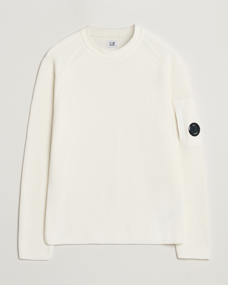 Homme | Pulls Et Tricots | C.P. Company | Sea Island Cotton Crewneck White