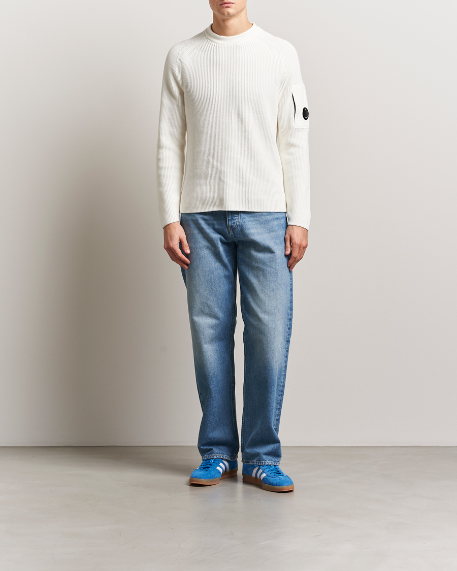 Homme | Pulls Et Tricots | C.P. Company | Sea Island Cotton Crewneck White
