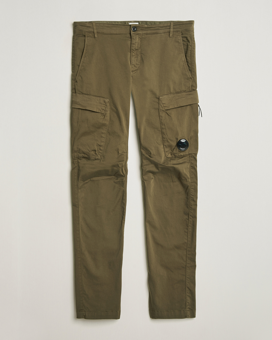 Homme | Pantalons | C.P. Company | Satin Stretch Cargo Pants Olive