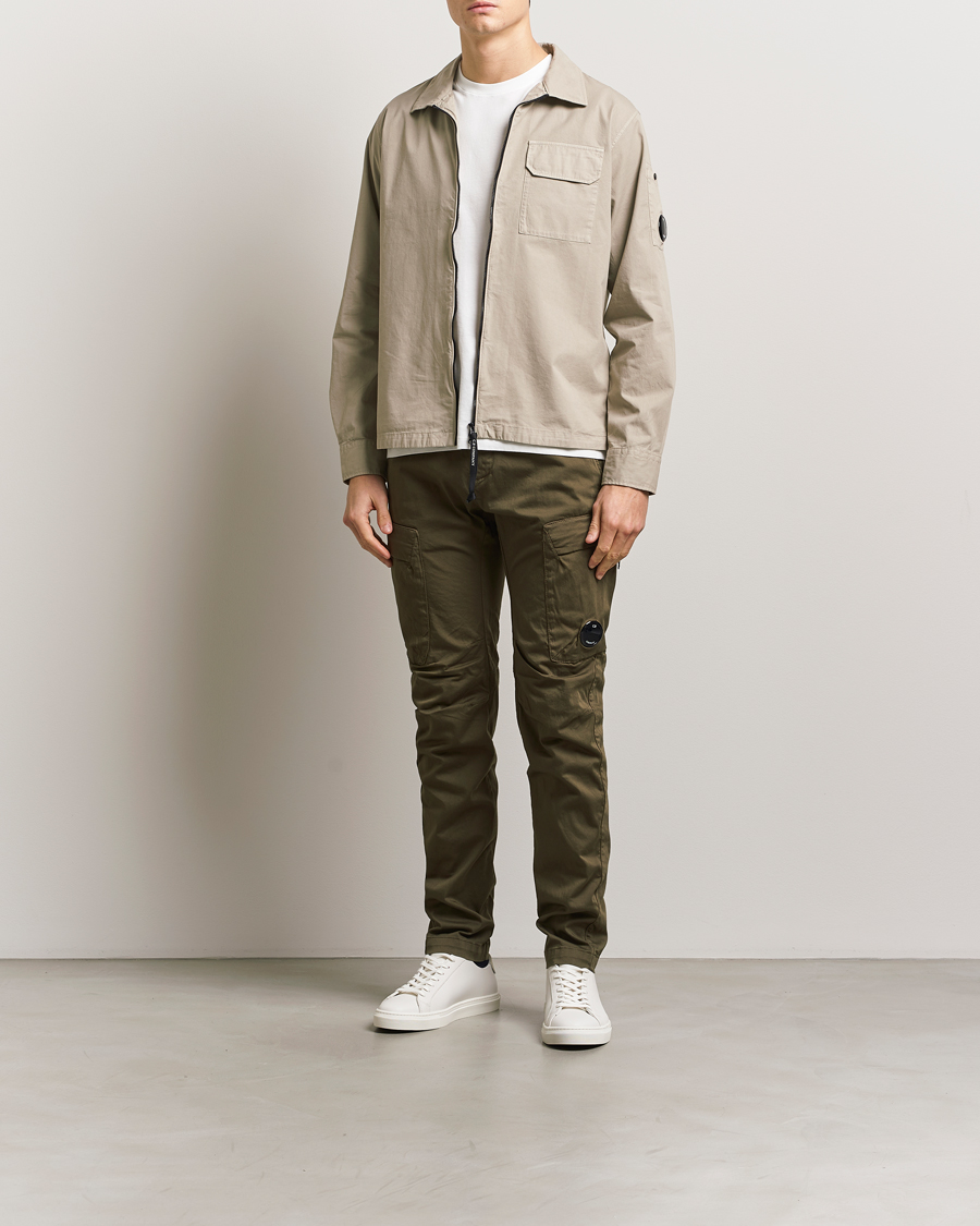 Homme | Pantalons | C.P. Company | Satin Stretch Cargo Pants Olive