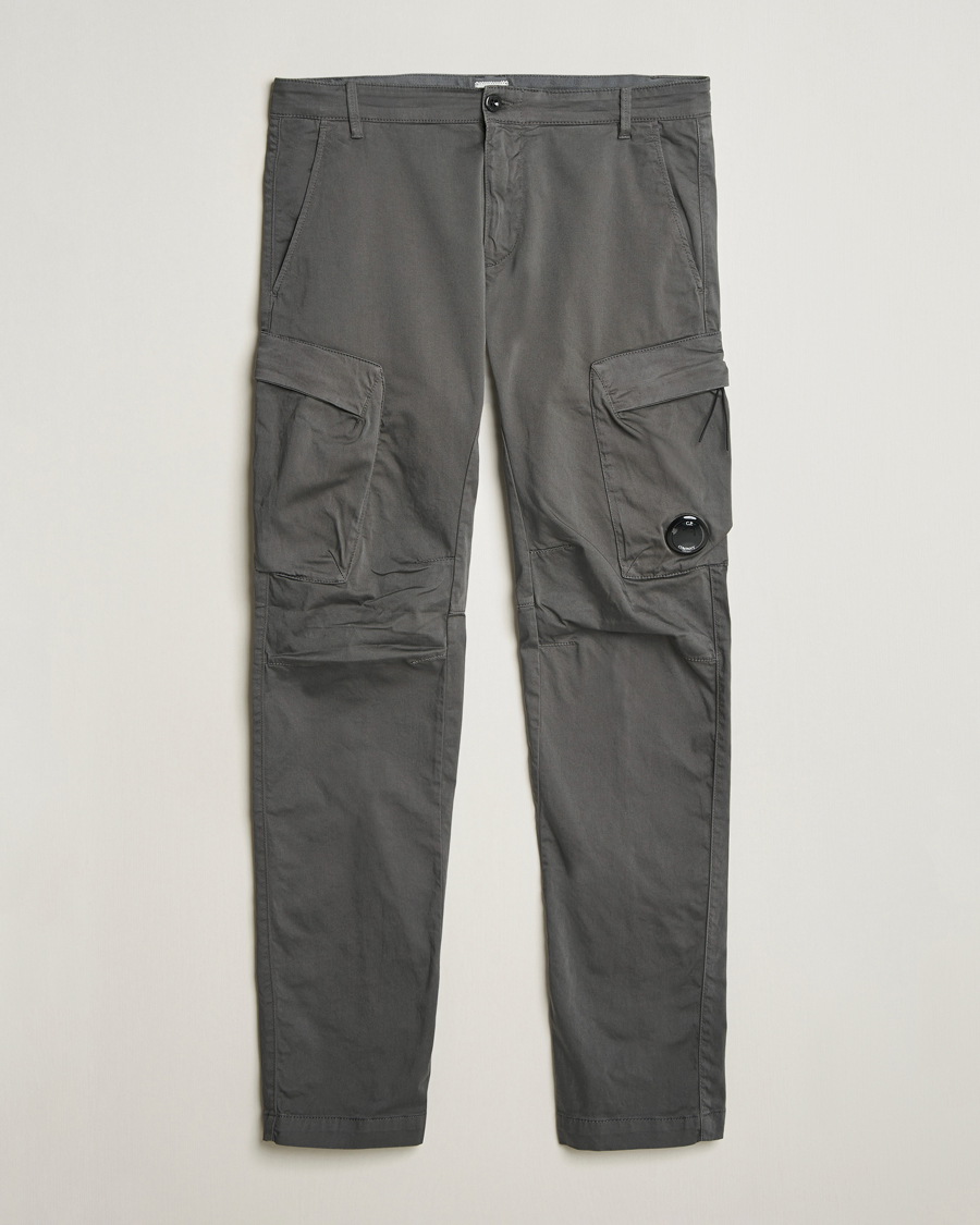 Homme | Pantalons | C.P. Company | Satin Stretch Cargo Pants Grey
